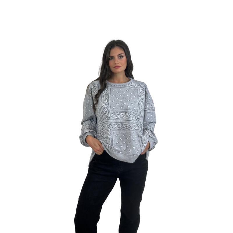 MAELLE: felpa con stampa bandana donna | Vicine a ME