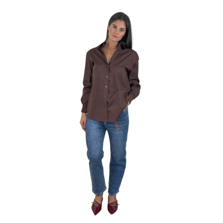MALIKA: camicia donna in cotone con colletto classico | Vicine a ME
