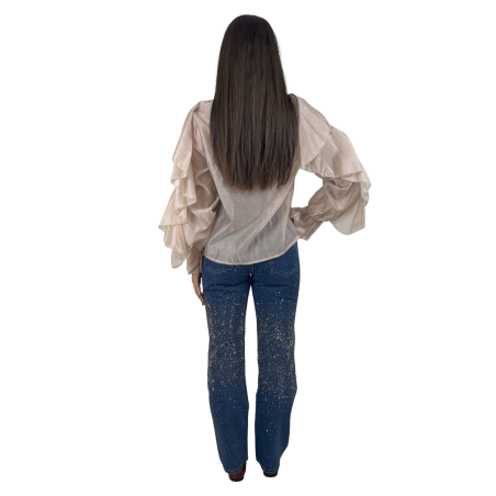 NEVE: camicia donna con volant e scollo a V | Vicine a ME