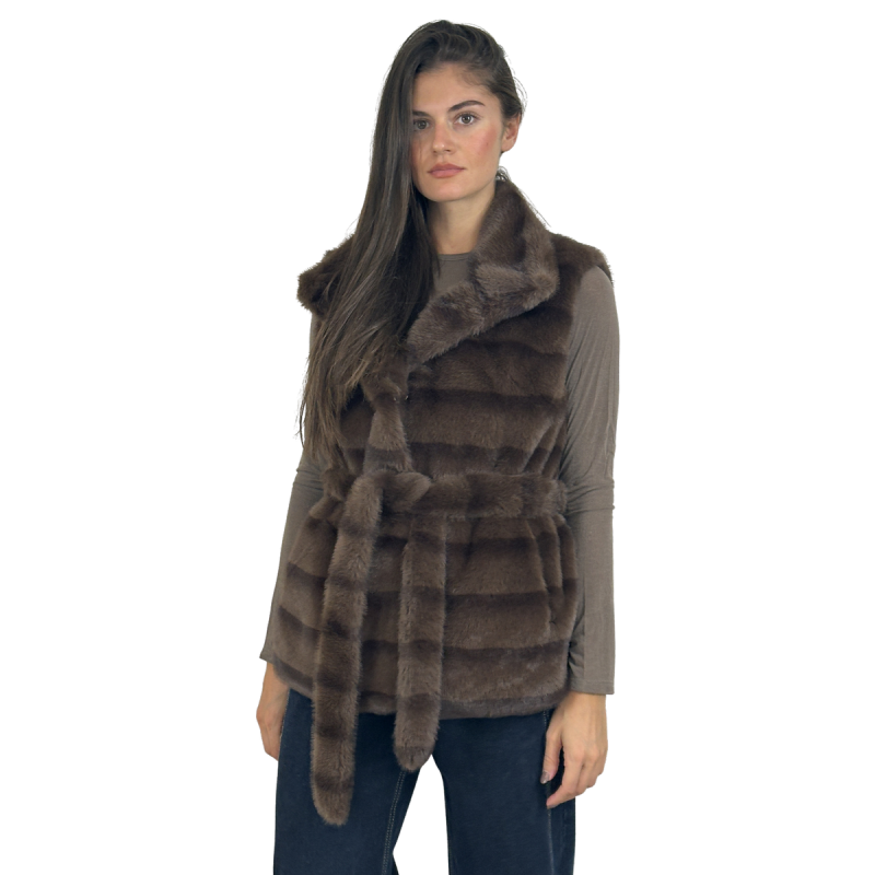 ELETTRA: gilet in ecopelliccia da donna | Vicine a ME