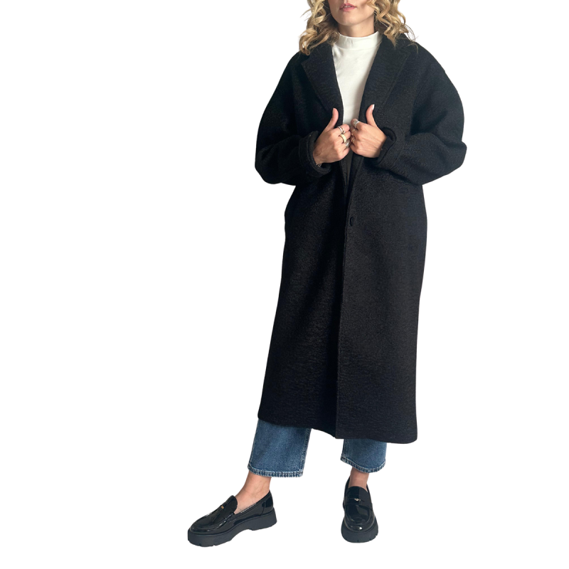 CECILIA: cappotto oversize simil lana cotta | Vicine a ME