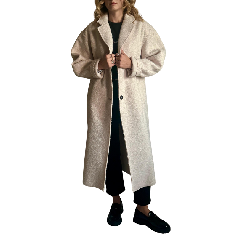 CECILIA: cappotto oversize simil lana cotta | Vicine a ME