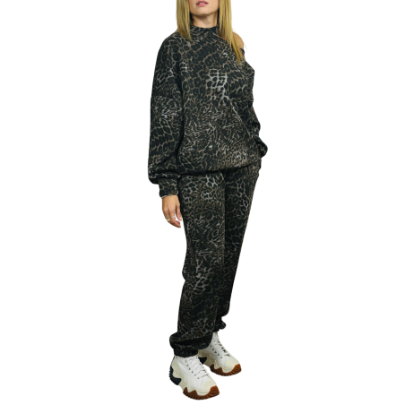 LUCE: pantalone leopardato con elastico in vita | Vicine a ME