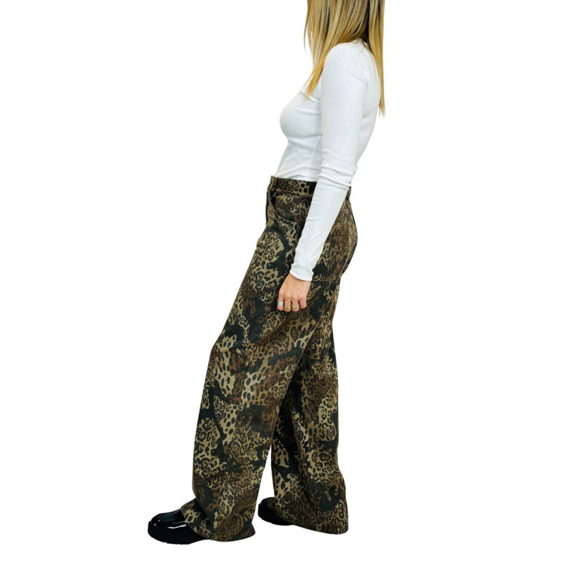 EMMA: pantaloni camouflage animalier
