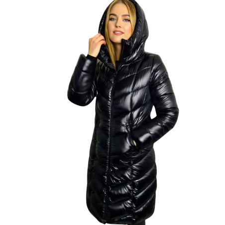 BEATRICE: piumino lungo da donna con cappuccio | Vicine a ME