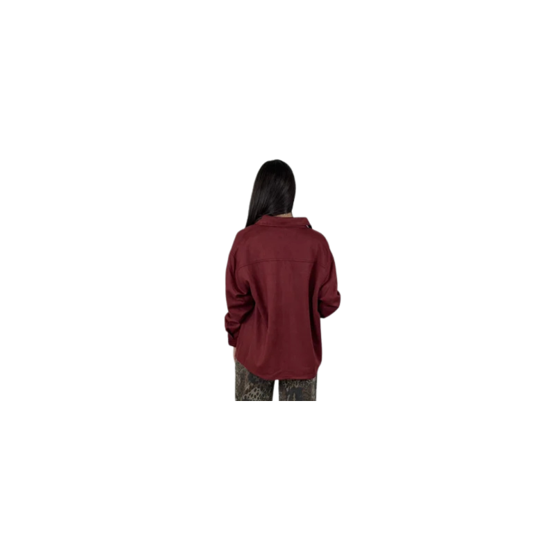 ATENA: camicia over effetto suede con tasche | Vicine a ME