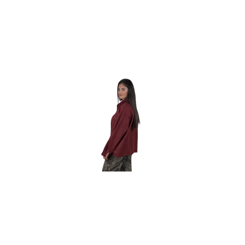 ATENA: camicia over effetto suede con tasche | Vicine a ME