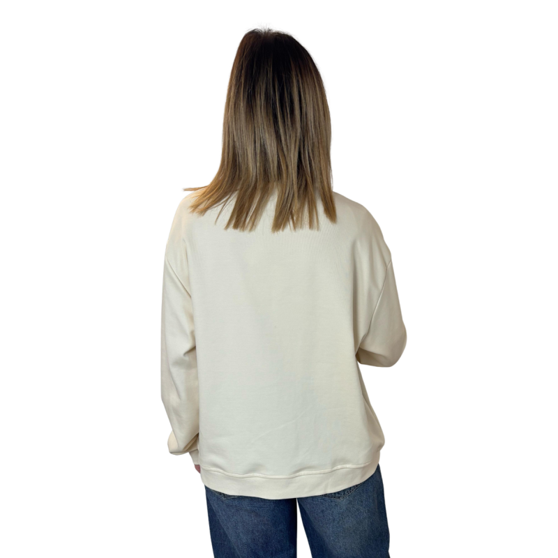 LIA: felpa donna maniche lunghe scollo tondo | Vicine a ME