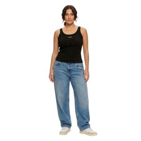 BIBI: canotta in cotone a coste con logo | Vicine a ME