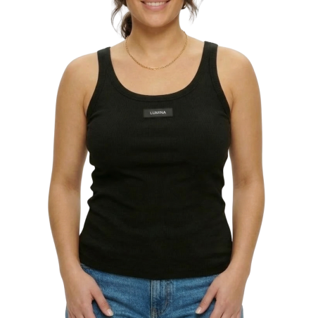 BIBI: canotta in cotone a coste con logo | Vicine a ME