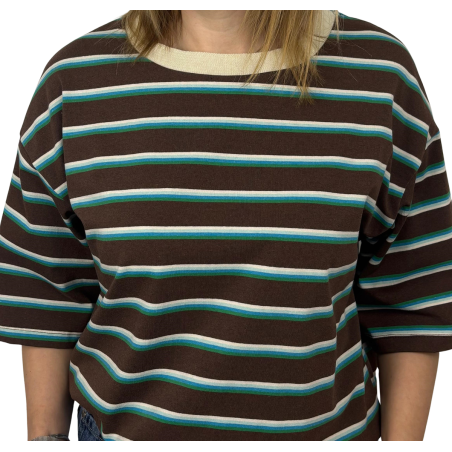 OLLY: maglia a righe donna girocollo maniche corte | Vicine a ME