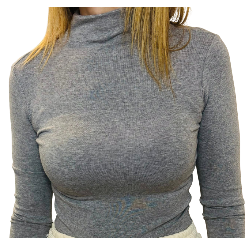 MONICA: maglia donna aderente mezzo collo felpata | Vicine a ME
