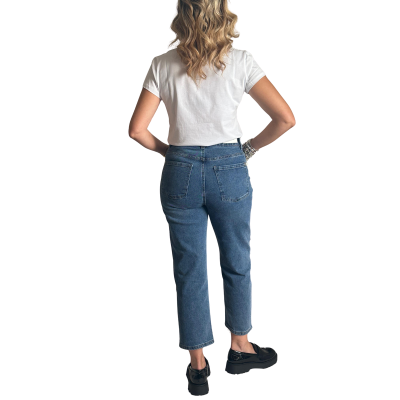 FEDERICA: jeans mom fit donna con tasche laterali | Vicine a ME
