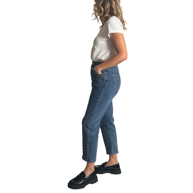 FEDERICA: jeans mom fit donna con tasche laterali | Vicine a ME