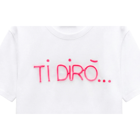 ELVA: t-shirt donna cotone con scritta TI DIRÒ | Vicine a ME