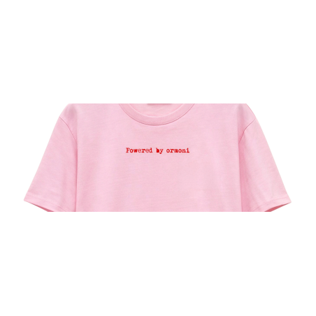 SOLEA: t-shirt donna cotone con scritta Powered by ormoni | Vicine a ME