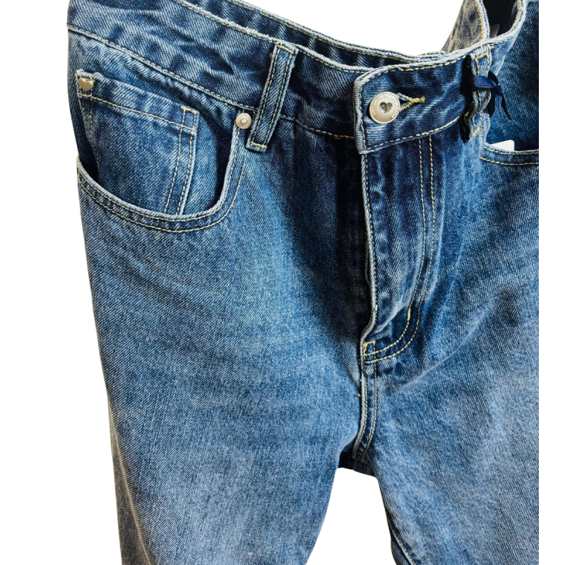 ADA: jeans wide leg donna vita alta in denim | Vicine a ME