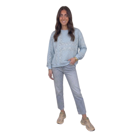 MAELLE: felpa con stampa bandana donna | Vicine a ME