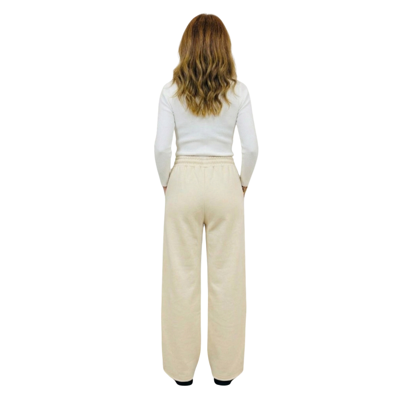 ANDREA: pantalone jogger donna cotone gamba larga | Vicine a ME