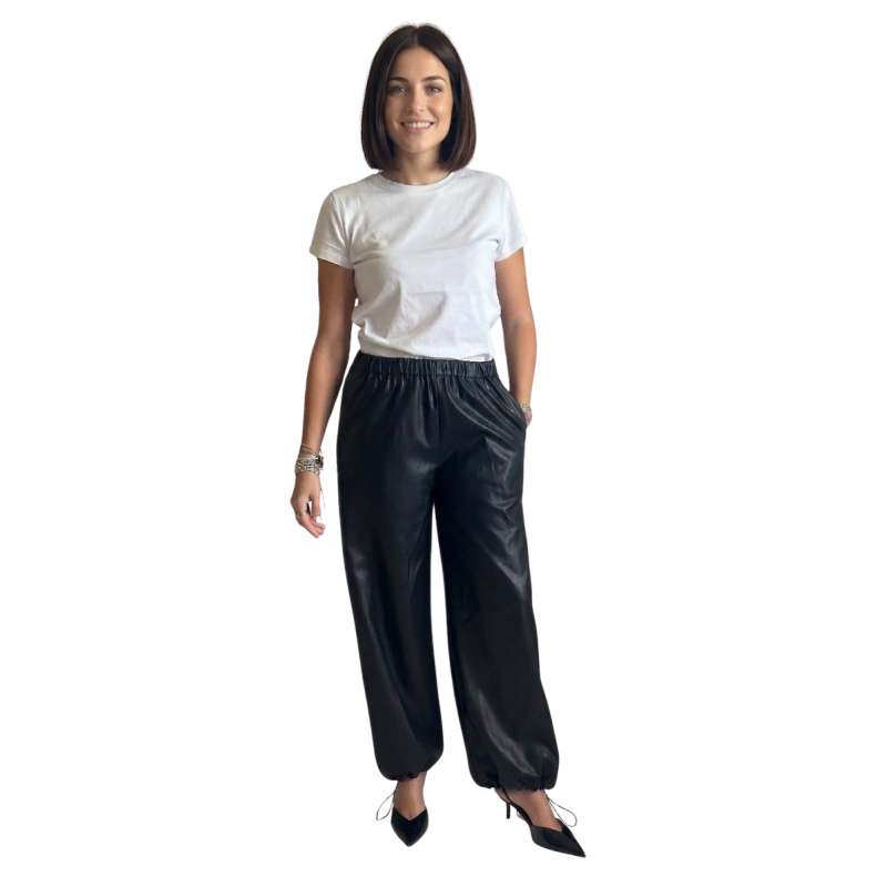DONATELLA: pantalone ecopelle donna gamba dritta | Vicine a ME