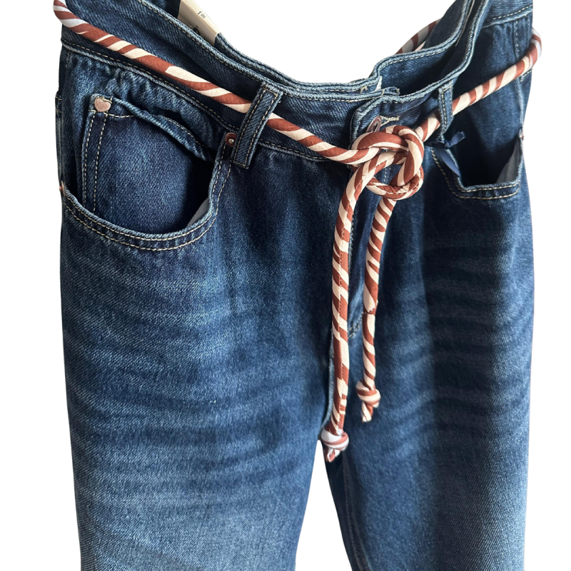 CLAUDIA: jeans palazzo donna vita alta denim | Vicine a ME
