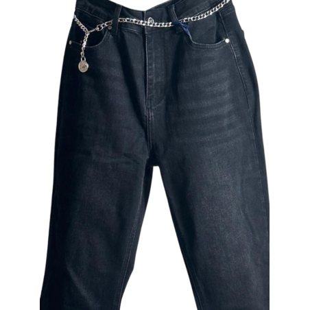 GIORGIA: jeans boyfriend donna neri elasticizzati | Vicine a ME