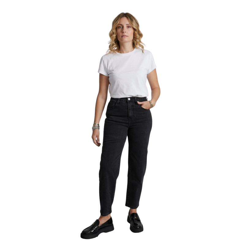 GAIA: jeans donna vita alta elasticizzati alla caviglia | Vicine a ME