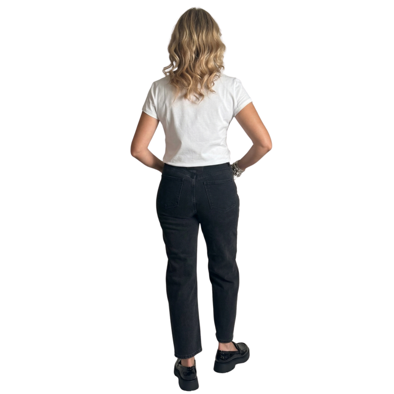 GAIA: jeans donna vita alta elasticizzati alla caviglia | Vicine a ME
