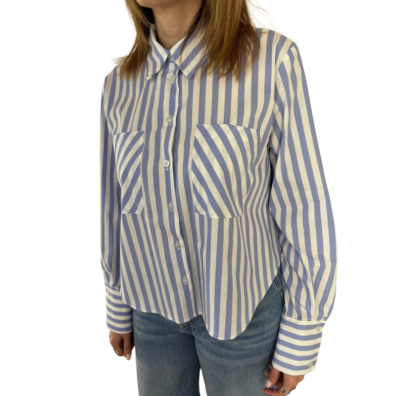 MARA: camicia donna oversize a righe in cotone | Vicine a ME
