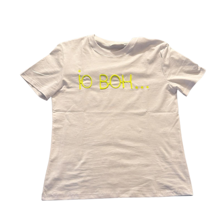NIVES: t-shirt donna cotone con scritta "IO BOH" | Vicine a ME