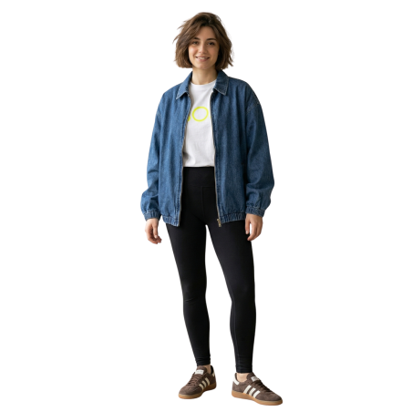 CLOTILDE: giacca denim oversize donna con zip | Vicine a ME