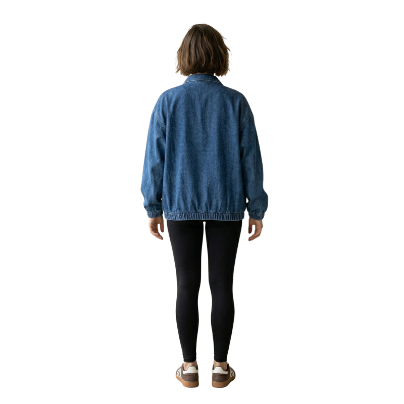 CLOTILDE: giacca denim oversize donna con zip | Vicine a ME