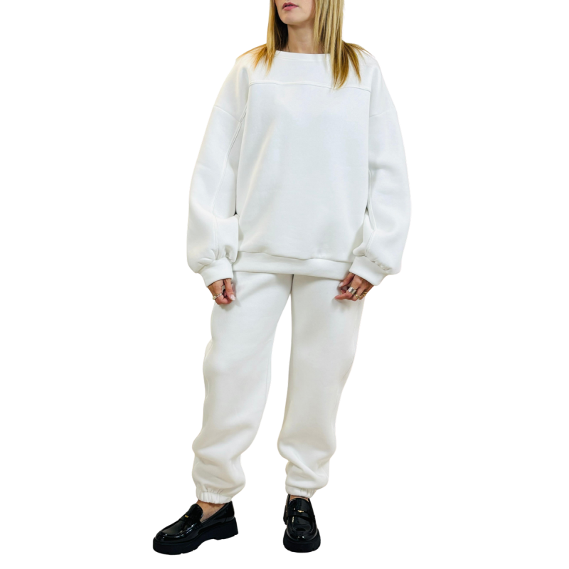 Jogger donna felpato cotone con elastico | Vicine a ME