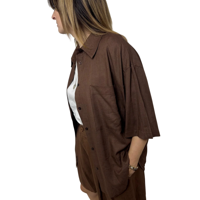 CHLOE: camicia in misto lino leggera da donna | Vicine a ME
