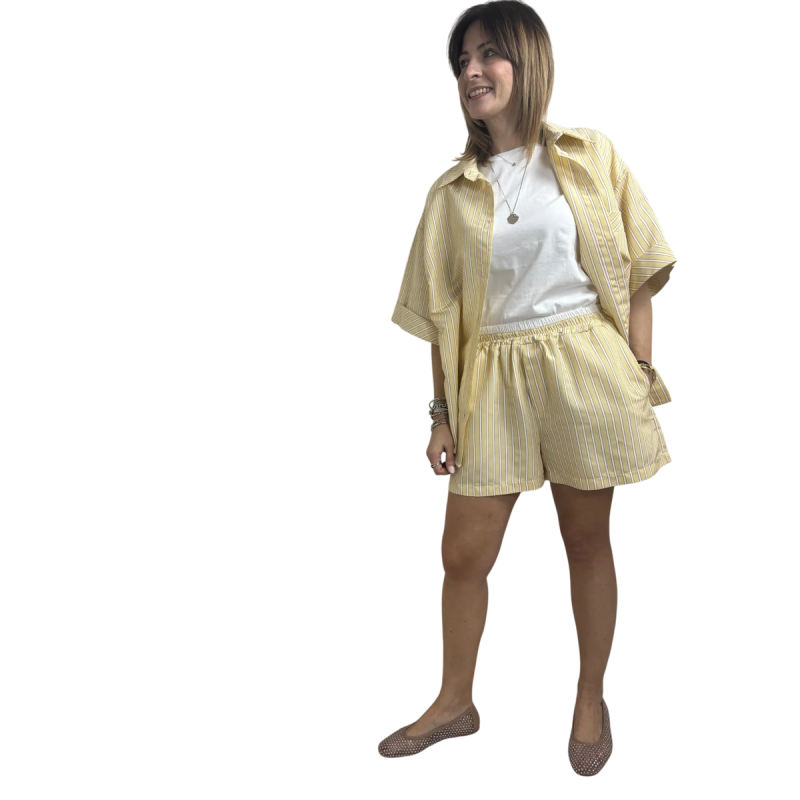 CLORINDA: camicia oversize a righe da donna | Vicine a ME