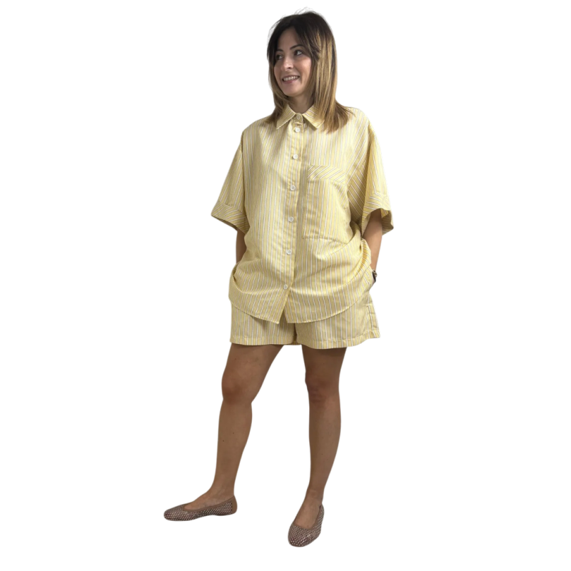 CLORINDA: camicia oversize a righe da donna | Vicine a ME