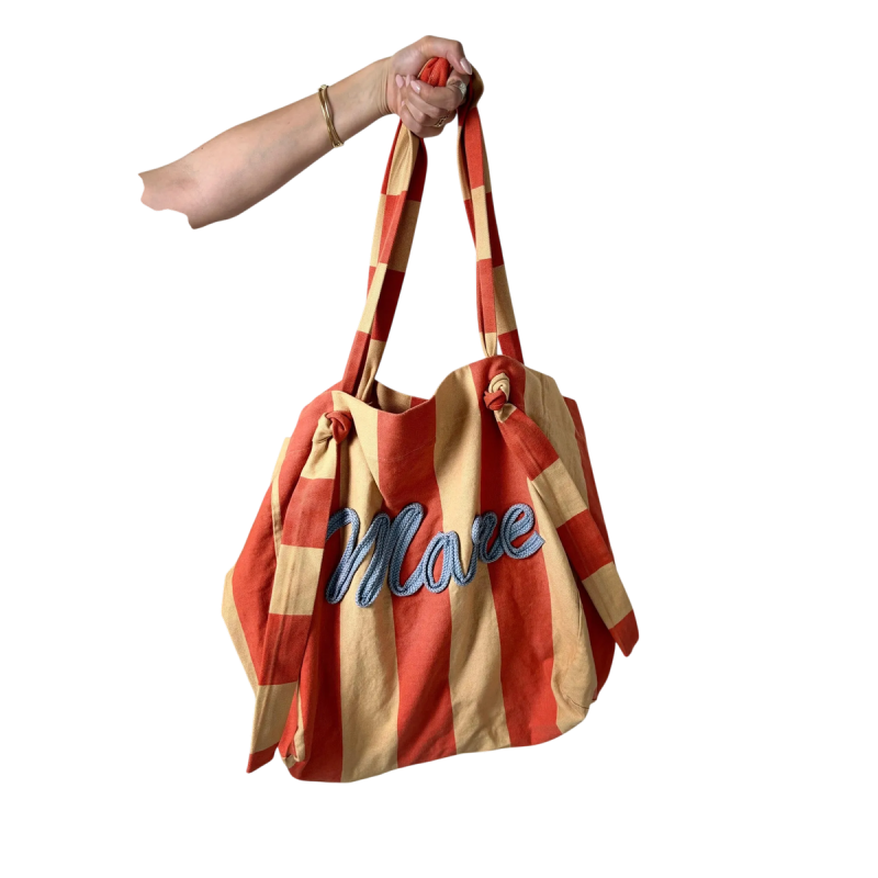 MARE: maxi borsa mare a righe in cotone | Vicine a ME