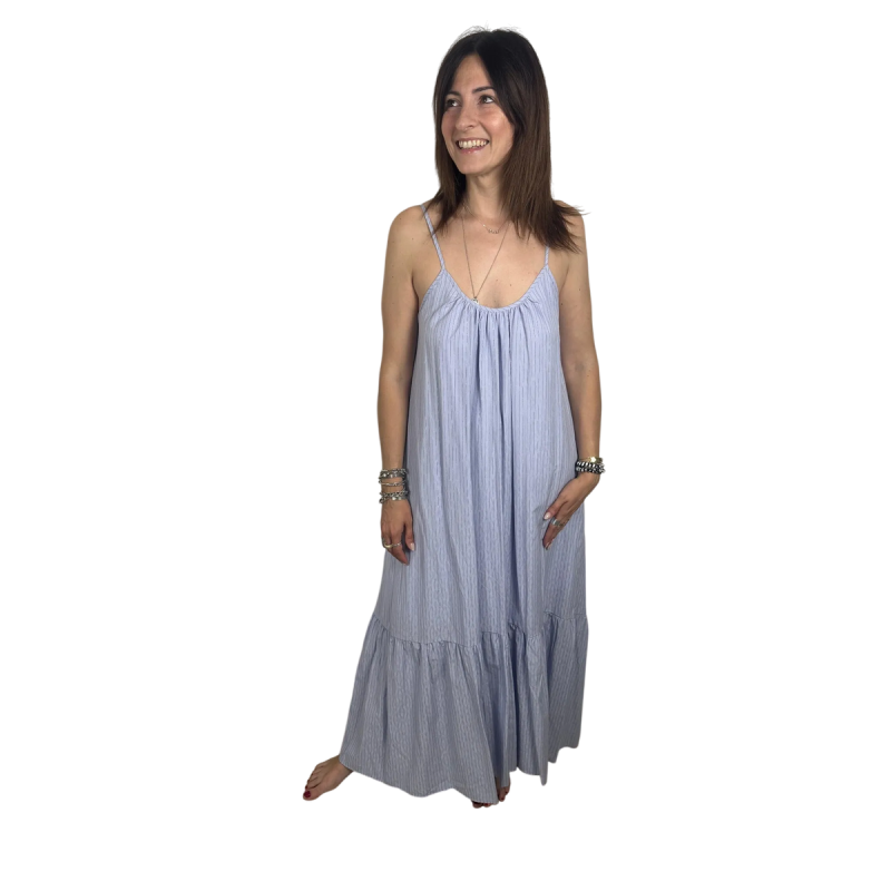SARA: vestito lungo a righe con spalline sottili | Vicine a ME