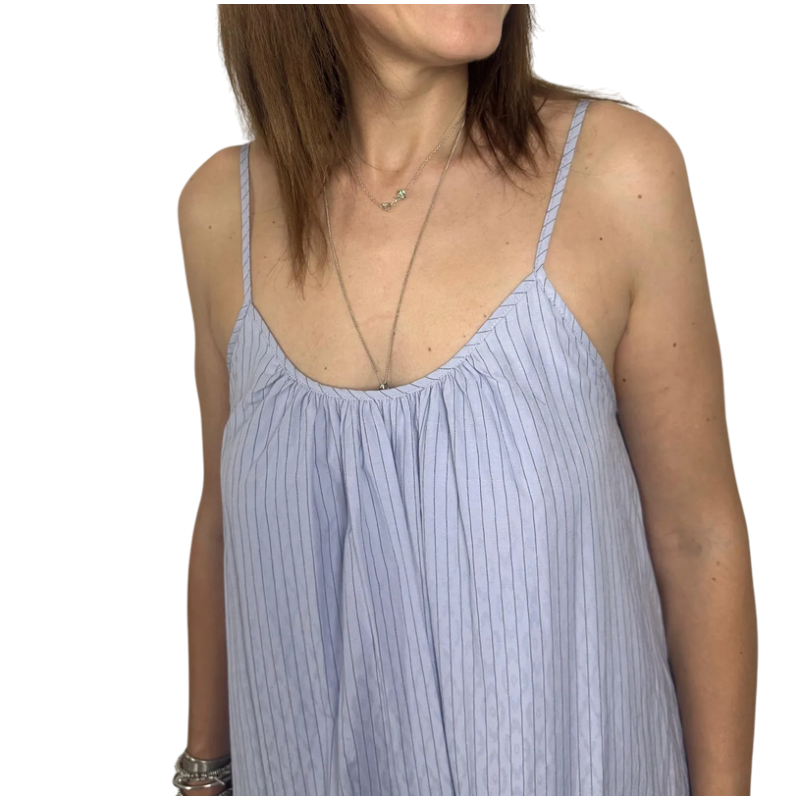 SARA: vestito lungo a righe con spalline sottili | Vicine a ME