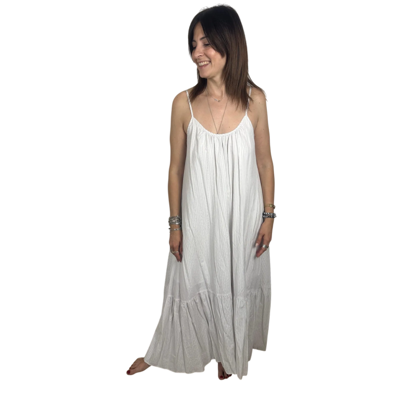 SARA: vestito lungo a righe con spalline sottili | Vicine a ME