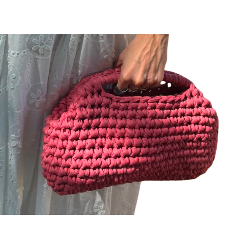 VERA: Borsa clutch intrecciata in cotone Made in Italy