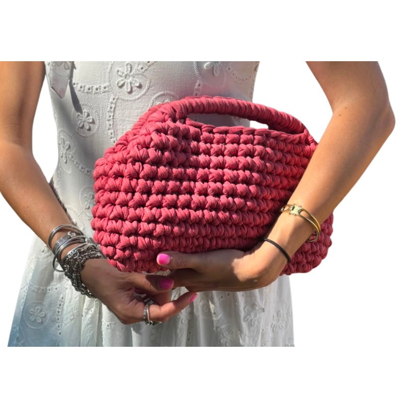 VERA: Borsa clutch intrecciata in cotone Made in Italy