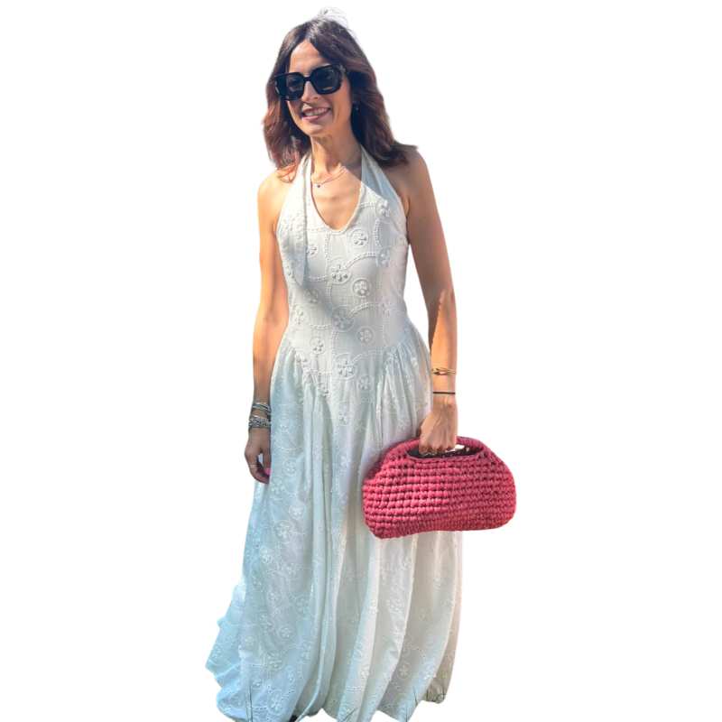 VERA: Borsa clutch intrecciata in cotone Made in Italy