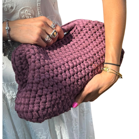 VERA: Borsa clutch intrecciata in cotone Made in Italy