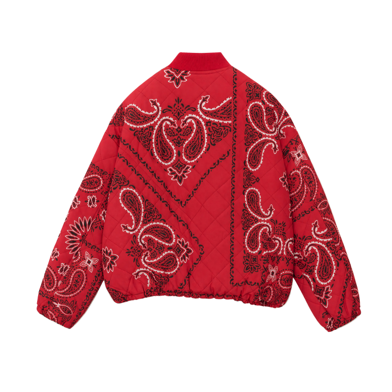 Laia: Bomber Corto Trapuntato con Stampa Bandana | Vicine a ME