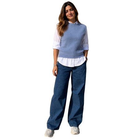 Ninfa: Gilet a Girocollo Misto Lana | Vicine a ME