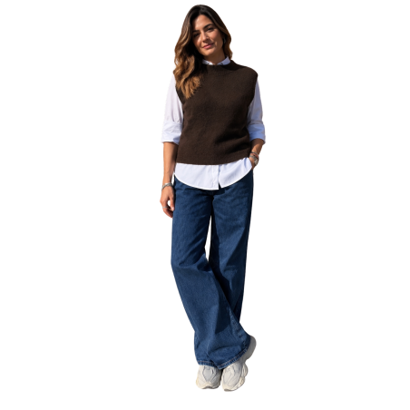 Ninfa: Gilet a Girocollo Misto Lana | Vicine a ME