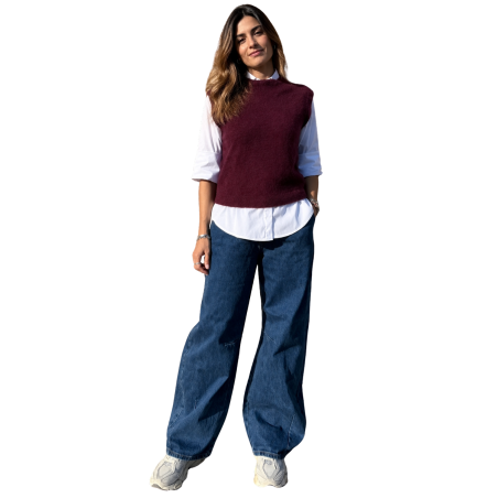 Ninfa: Gilet a Girocollo Misto Lana | Vicine a ME